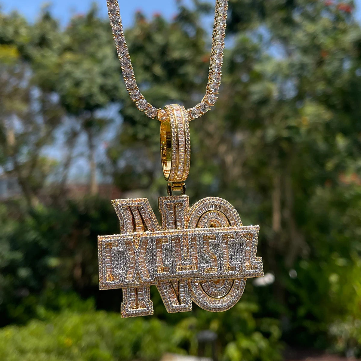 Iced Out No Excuse Necklace Pendant