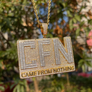 Iced Out Came From Nothing Pendant