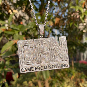 Iced Out Came From Nothing Pendant